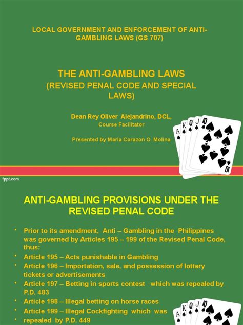 Gambling, Revised Penal Code .